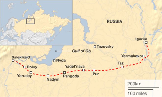 Карта россии игарка