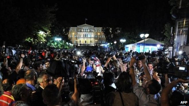Ночь выборов в Греции
