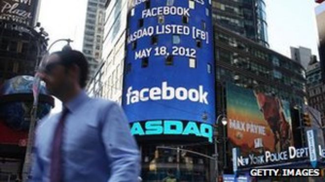 Логотип Facebook на Nasdaq