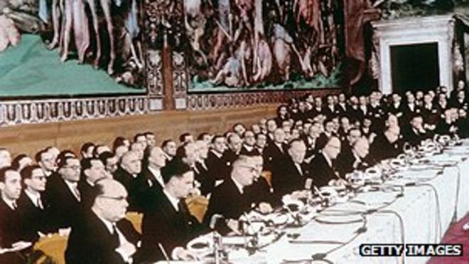 Подписание Римского договора в 1957 году