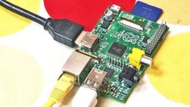 Raspberry Pi с прикрепленной картой памяти SD