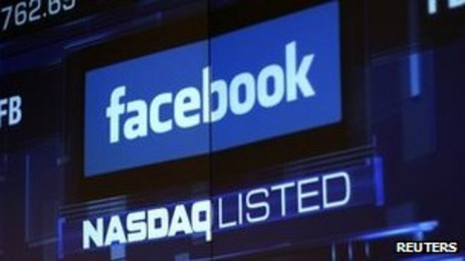 Логотип Facebook на доске Nasdaq