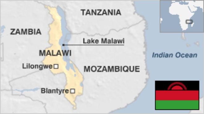 Карта Малави