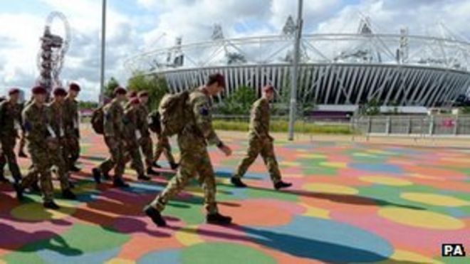 Военные в Олимпийском парке