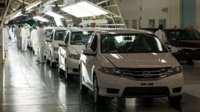 Сборочная линия на заводе Honda