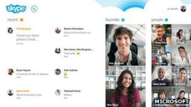 Скриншот Skype для Windows 8