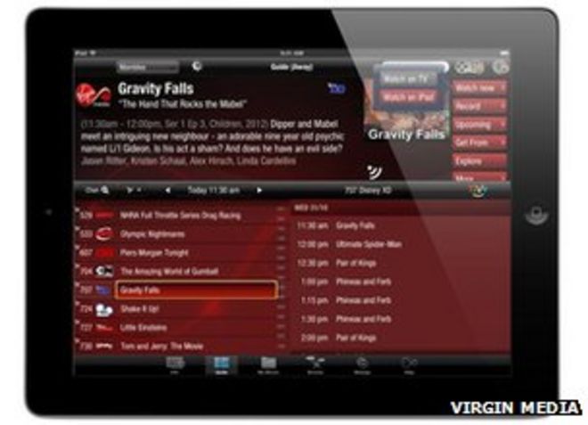 Приложение Virgin TV Anywhere