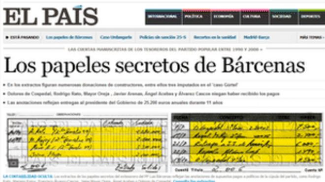 Скриншот интернет-издания El Pais, 31 января