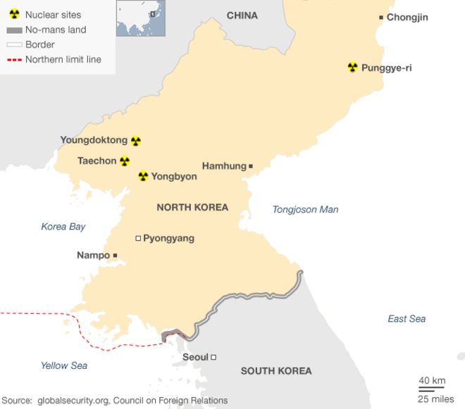 Северная Корея: ядерные полигоны