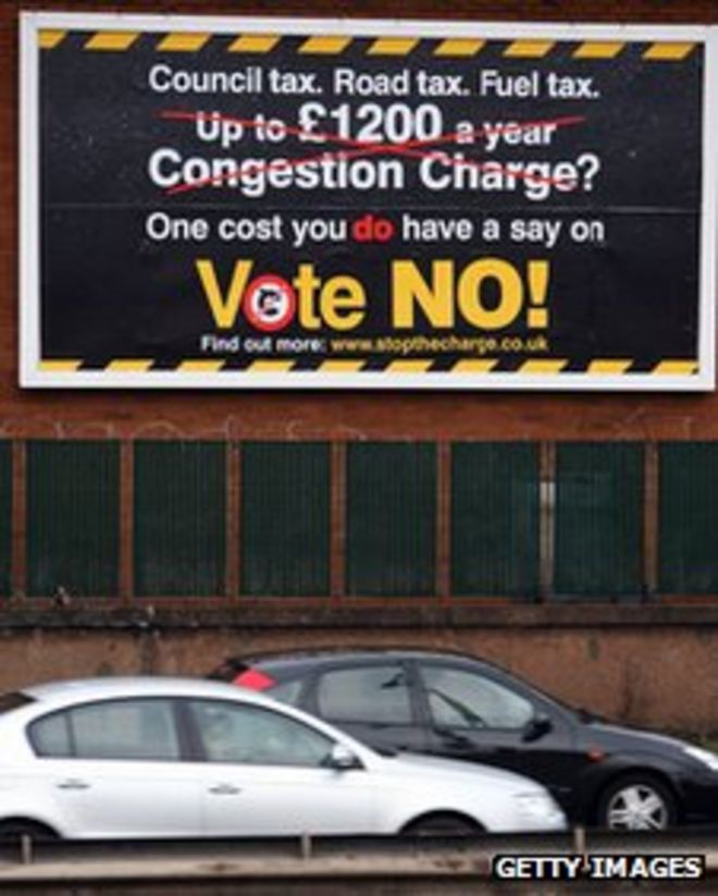 Рекламная кампания против платы за затор в Манчестере