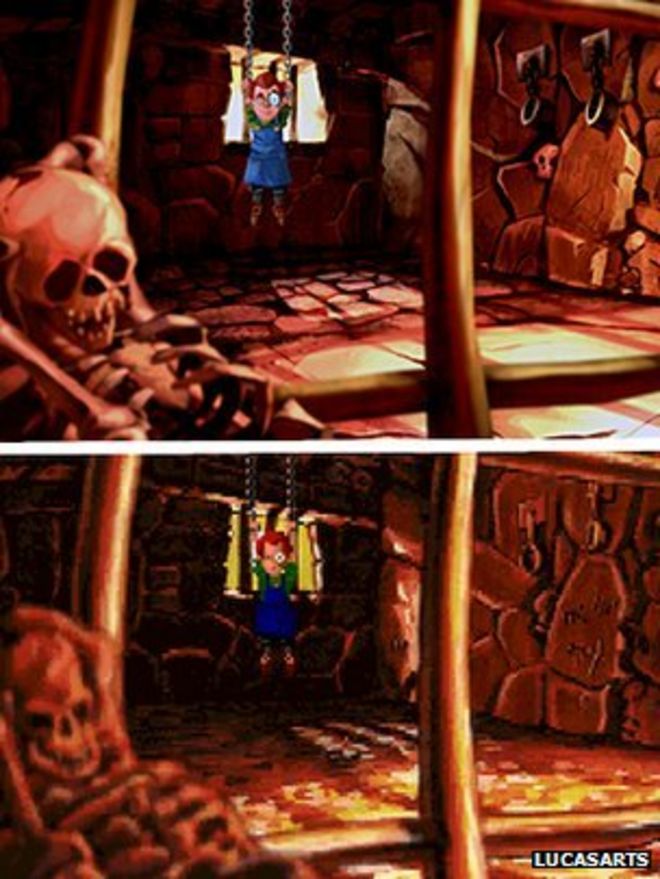 Monkey Island II специальное издание контрастирует с оригинальным Monkey Island II