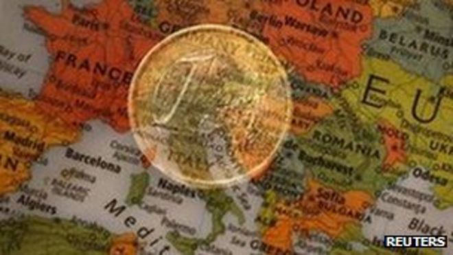 Евро накладывается на карту