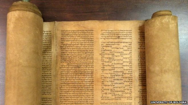 Torah scroll found in University of Bologna library