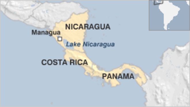 Карта Никарагуа