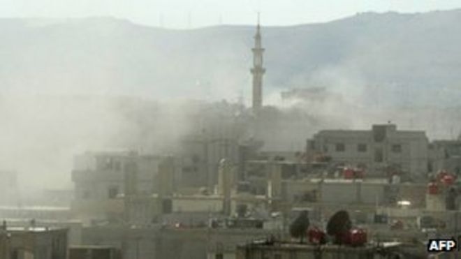 Фотография, предоставленная AFP сторонником повстанческой службы новостей Shaam, о том, что повстанцы говорят о нападении химического оружия правительственными силами в пригороде Дамаска Гута 21 августа 2013 года
