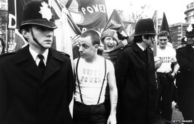 Акция британского движения в Ноттинг-Хилле в 1980 году