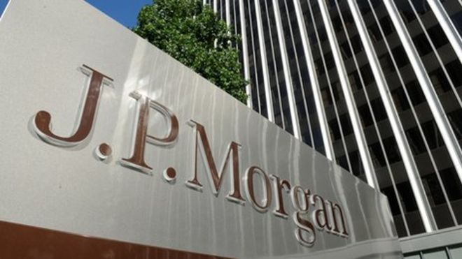 JP Morgan вывеска у здания