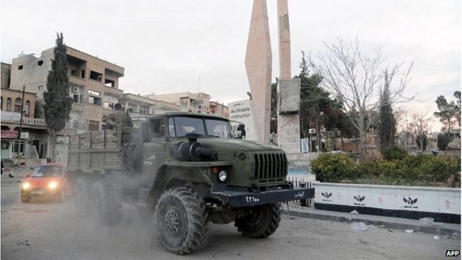 Сирийская военная машина в Набаке (12.09.13)