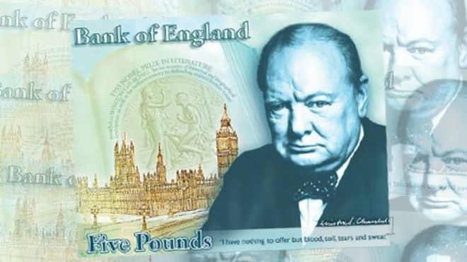 Банк Англии Черчилль банкнот дизайн