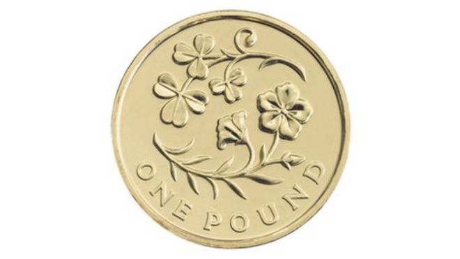 Новая монета фунта, празднующая цветочные эмблемы Северной Ирландии