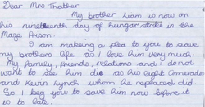 Письмо от сестры голодающего Лиама Макклоски Шарона