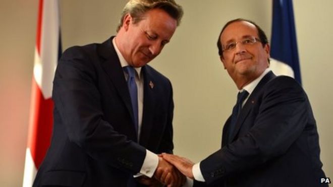 Дэвид Кэмерон и Франсуа Олланд