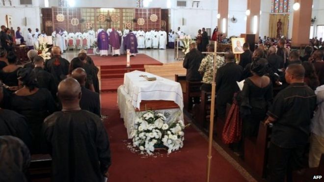 Requiem mass at the Roman Catholic cathedral in Accra for BBC presenter Komla Dumor on February 21, 2014