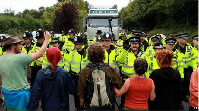 Balcombe протесты против фрекинга