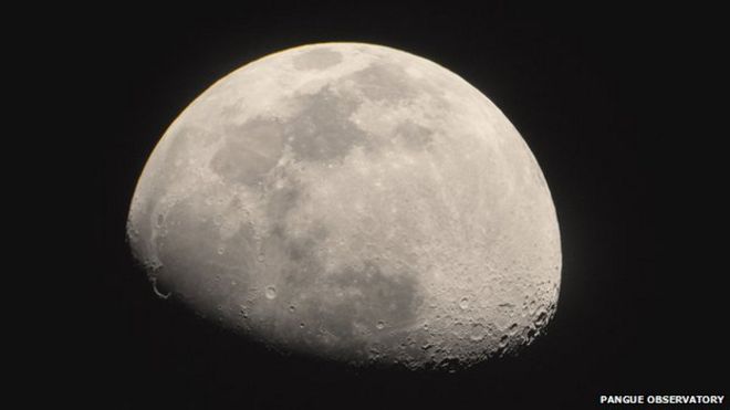 Луна, как видно из Обсерватории Pangue