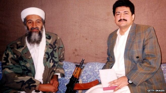 Усама бен Ладен и Хамид Мир в неизвестном месте в Афганистане (ноябрь 2011 г.)