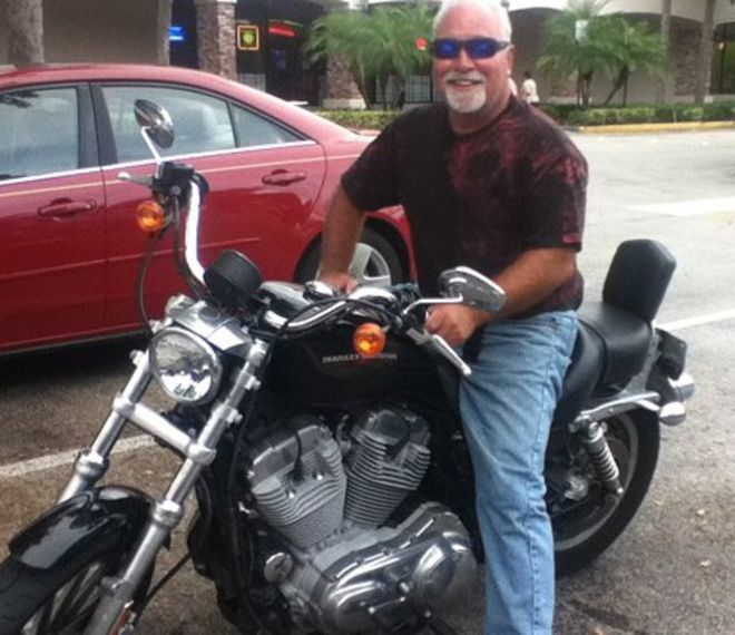 Билл во Флориде на своем Harley Davidson