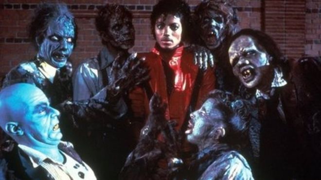 Майкл Джексон с «зомби» в своем триллере 1983 года