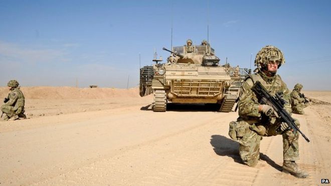 Британские солдаты в Афганистане в 2013 году