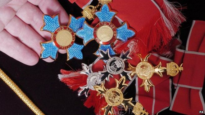 Медали CBE, OBE и MBE