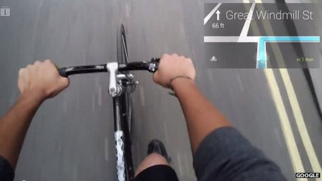 Google Glass видео