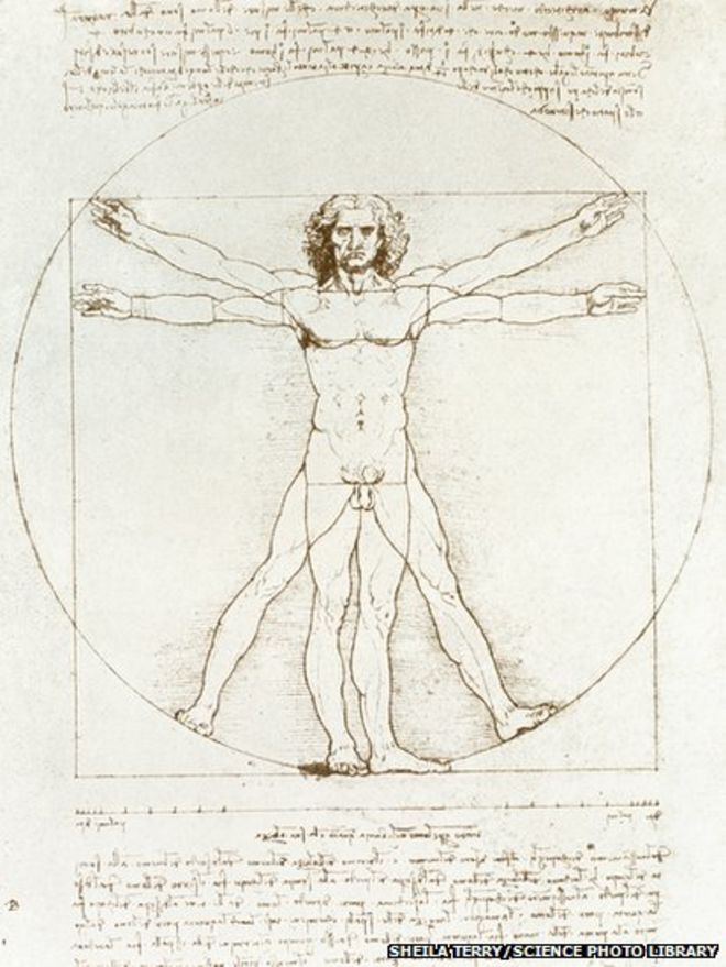 Изучение мужских движений Леонардо да Винчи