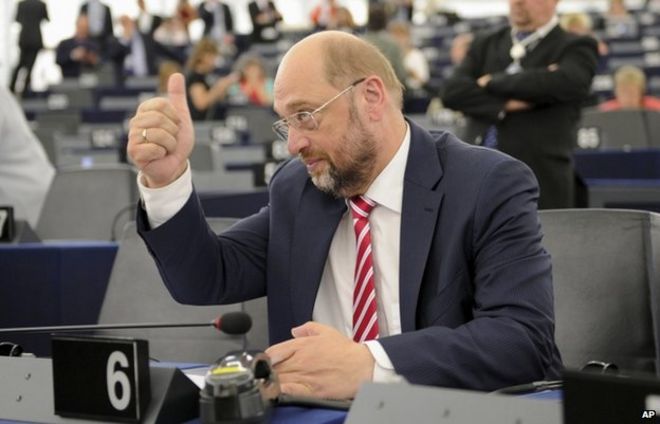 Мартин Шульц в Европарламенте 1 июля