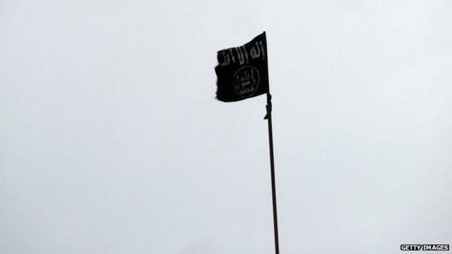 Черный флаг, связанный с джихадистами