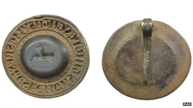 Средневековая серебряная матрица печати