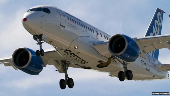 Bombardier CS100 пассажирский самолет