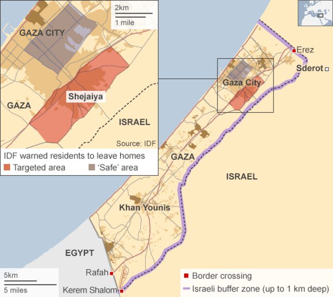 Карта Газы
