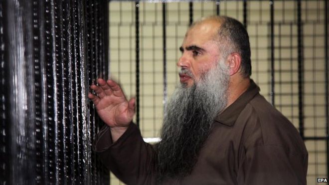 Абу Катада в суде в Аммане, Иордания, 7 сентября 2014 года