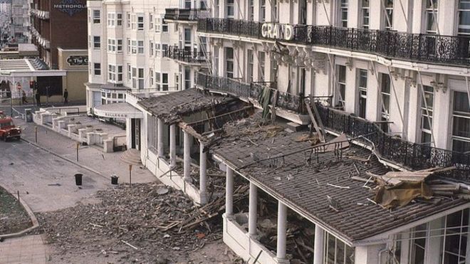 Гранд-отель в Брайтоне после бомбежки Временной ИРА
