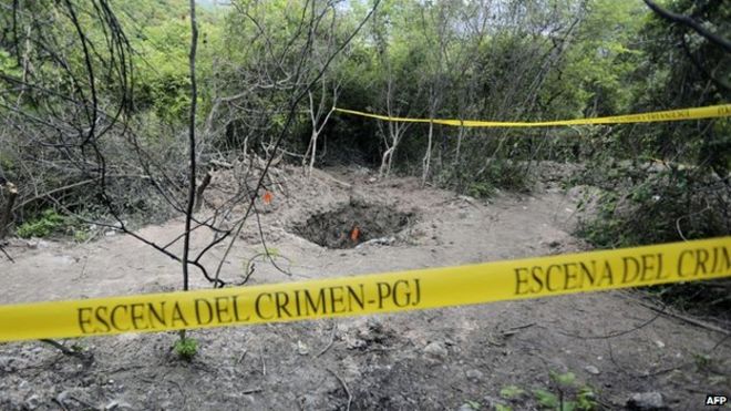 Подпольная могила возле Игуала, Мексика