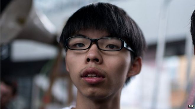 Лидеры студенческого движения в Гонконге Джошуа Вонг