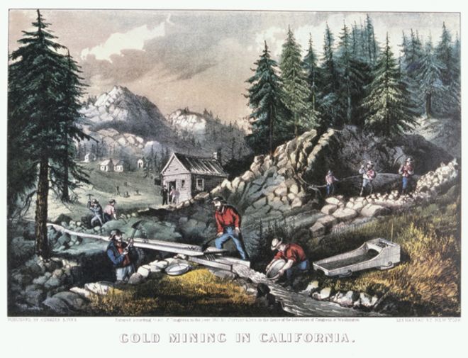 Картина калифорнийской золотой лихорадки
