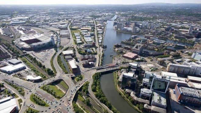 Вид с воздуха на Манчестер с 2008 года