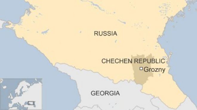 Карта Чечни