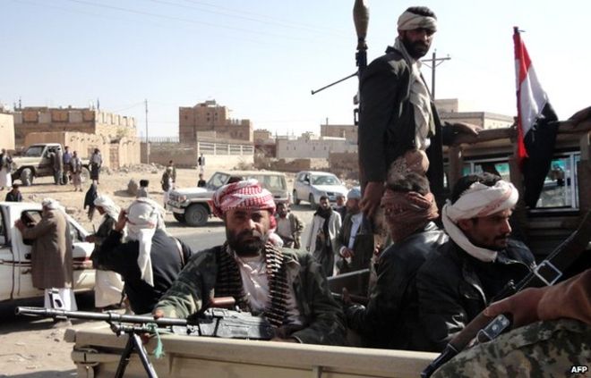 Сторонники Аль-Каиды на Аравийском полуострове (AQAP) в Раде, Йемен (2012)