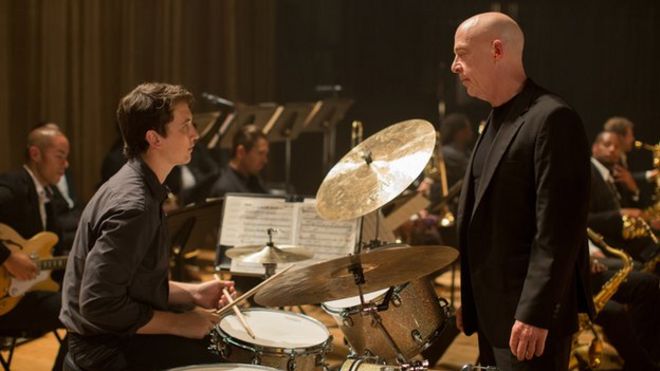 Майлз Теллер и Дж. К. Симмонс в Whiplash